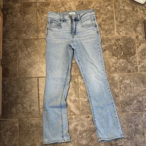 Blue Straight Leg Jeans with Classic Fit